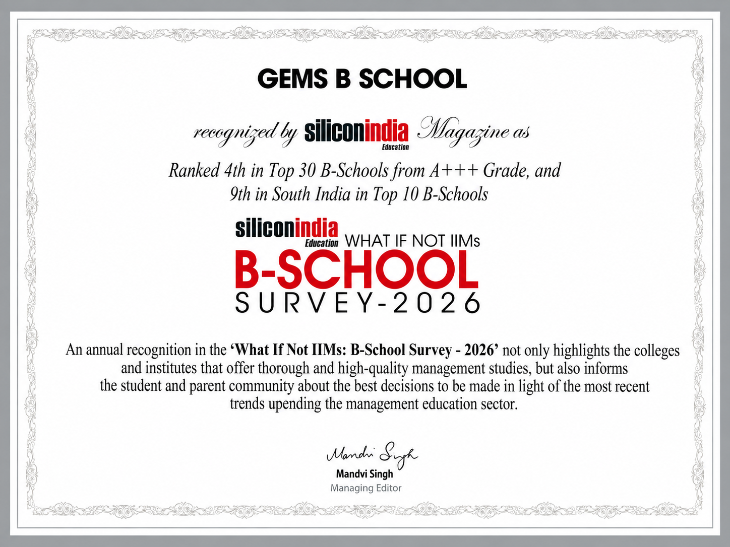 'What If Not IIMs' B School Survey 2026