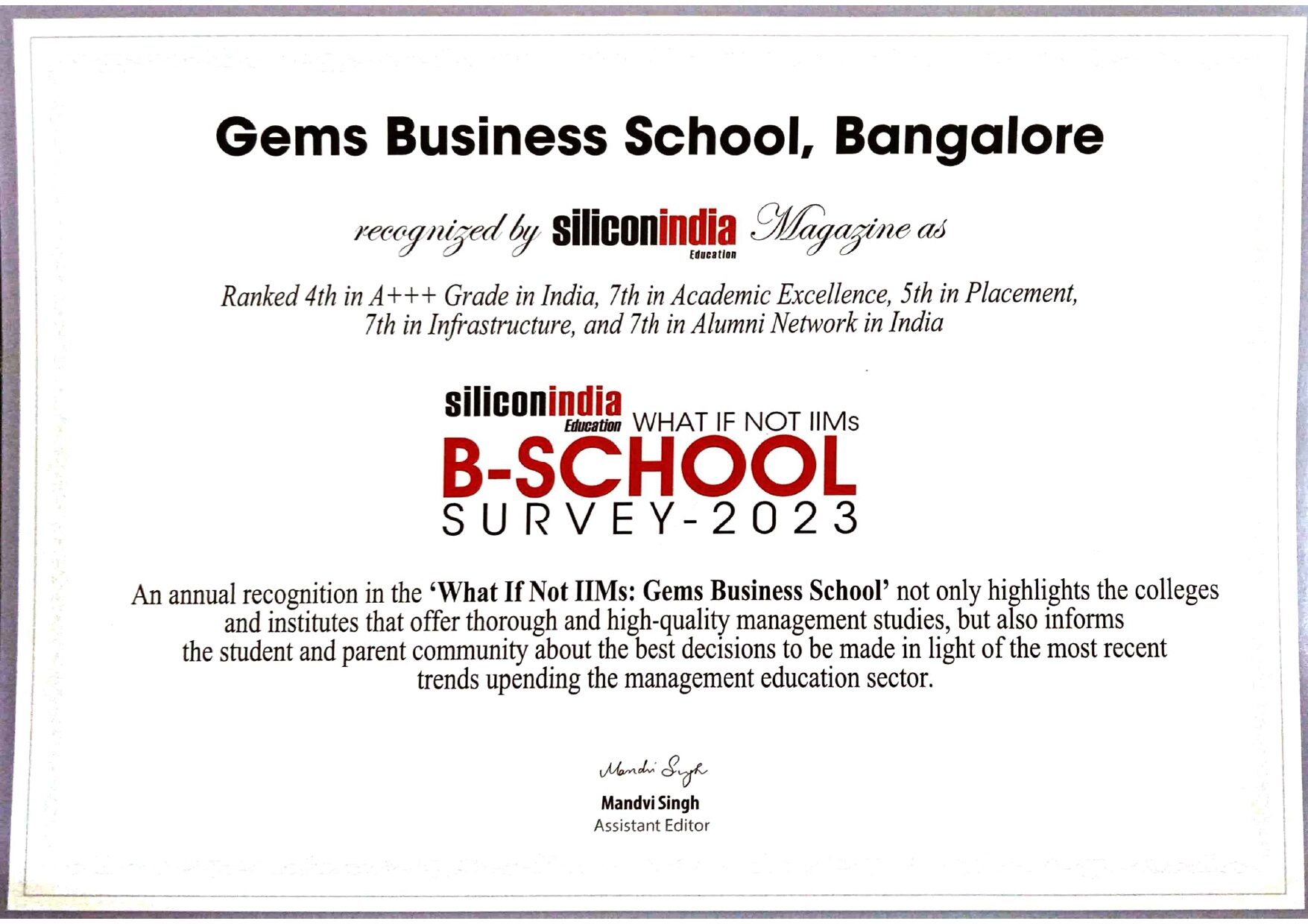 ‘What If Not IIMs’ B School Survey 2023