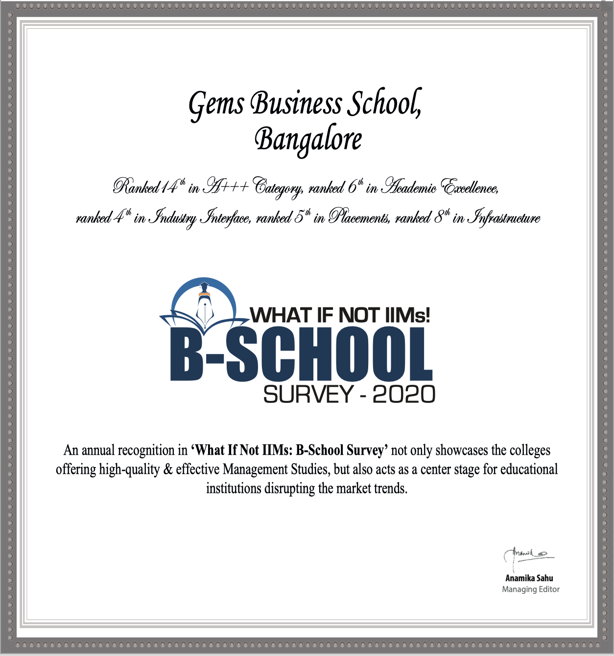Silicon India’s ‘What If Not IIMs’ B School Survey 2020