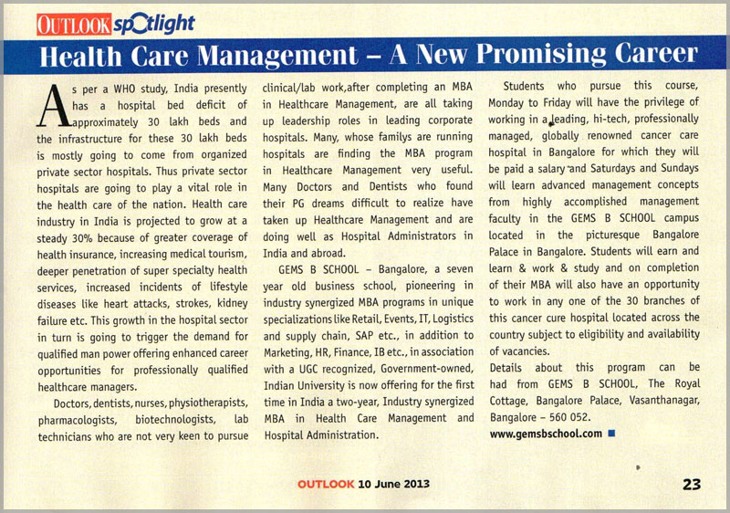 Healthcare Management – A New Promising Career